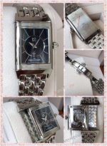 Jaeger-LeCoultre Reverso Replica Men's watch - SS Black Dial